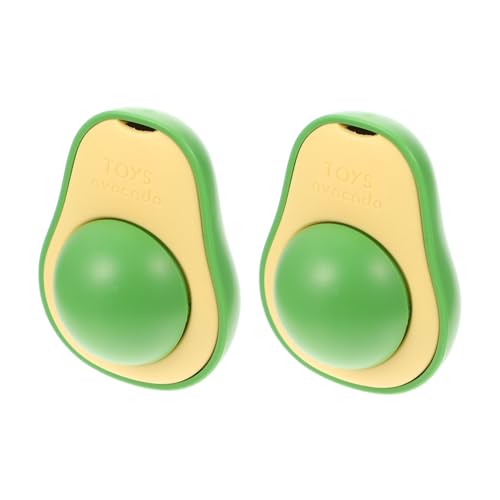 Toddmomy 2st Katzenminze Spielzeug Cartoon-Avocado-förmiges Spielzeug Entzückendes Katzenminze-Spielzeug Katzenminze Wandball Mit Katzenminze Gefülltes Spielzeug Katzensnacks Green PVC von Toddmomy