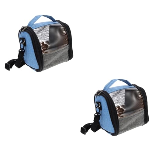 Toddmomy 2st Papagei Aus Tasche Hasenrucksack Klare Tragetasche Transparente Tragetasche Für Papageien Outdoor-zubehör Durchsichtige Tragetasche Atmungsaktiver Vogelträger Stoff Blue von Toddmomy