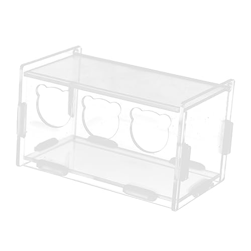 Toddmomy 2st Rutin-hühnerfutter Wasserspender Für Hühner Geflügeltränke Vogelfutterhaus Für Käfig Rutin-Huhn-körner-Fall Futterspender Für Vögel Futterautomat Für Hamster Acryl Transparent von Toddmomy