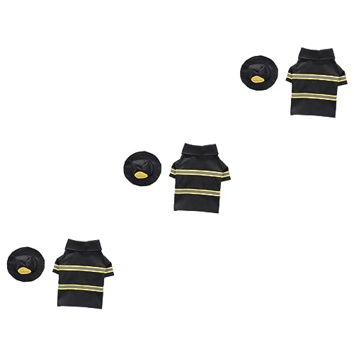 Toddmomy 3 Sätze feuerwehruniform Kleidung weihnachtskleidung weihnachtskleif Halloweenkostüm Weihnachtsmann Anzug Weste Mantel geschenkset Performance-Kostüm verwandelter Mantel Haustier von Toddmomy