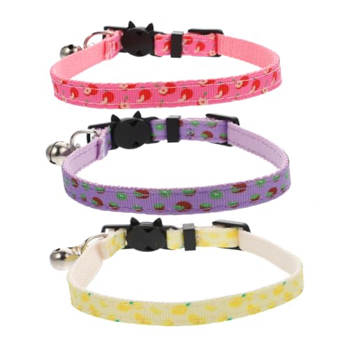 Toddmomy 3St Haustier Katzenhalsband Hundehalsbänder Kragen Hundehalsband mit Anhänger Ring Haustierhalsband Haustierdekoration Druckhalsband für Katze hundehalsband Bedrucken Polyester von Toddmomy