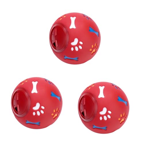 Toddmomy 3St Hund leckt Futter Spielzeug Hundefutter kreativ Spielzeug undichtes Lebensmittelspielzeug pädagogisches Haustierspielzeug Tiere großes Hundespielzeug Plüschfigur Spielzeug rot von Toddmomy