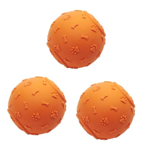 Toddmomy 3St Kauspielzeug für Hunde Welpen quietschender Ball Dogman-Spielzeug Spielzeug für Haustiere Spielzeuge Hundespielzeugbälle Welpe Backenzahn Kugel beissen Spielzeugball Gummi von Toddmomy