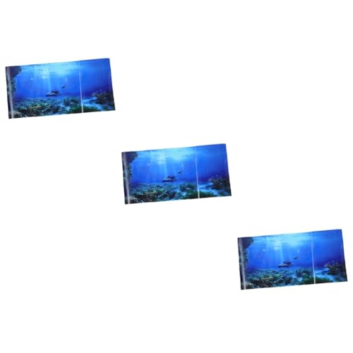 Toddmomy 3st Aquarium Hintergrundpapier Aquarium-dekor Reptilienöl Unterwasserhintergrund -dekor Unter Meereshintergrund Meeresdekor Aquarium-Hintergrund Tank-dekor Glas Aufkleber von Toddmomy