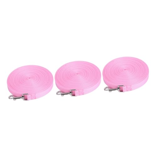 Toddmomy 3St Trainingsleine für Haustiere zentimetrix sicher cm Hundeleine Heimtiertraining führen keilriemen Tarinband für Welpen Trainingsleine für Hunde Trainingsgürtel Kettenblatt Rosa von Toddmomy