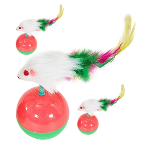 Toddmomy 3st Katzenspielzeug Indoor-kätzchenspielzeug Kauspielzeug Für Katzen Lustiges Kätzchen-Tumbler-Spielzeug Haustier Tumbler Spielzeug Katze Spielt Ball Kätzchen Spielzeug Plastik von Toddmomy