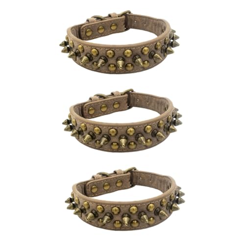 Toddmomy 3st Nieten Für Hundeketten Niethalsband Für Hunde Hundehalsband Katzenhalsband Strapazierfähiger Kragen Verstellbarer Kragen Personalisiertes Halsband Bequemer Kragen Seil Haustier von Toddmomy