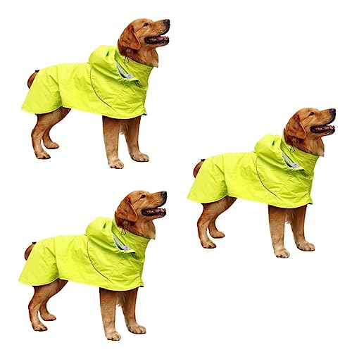 Toddmomy 3St Regenkleidung für Haustiere Regen Anzug Regenmäntel für Hunde Hunde-regencape hunderegencape wimperntusche Regenjacke Nylon-Hunderegen Hund Regen Slicker mit Hut Poncho Jacken von Toddmomy