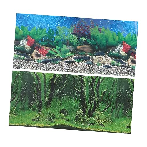 Toddmomy 4 Blätter 3D-Aquarium-Aufkleber Terrarium dekor doppelseitiger Aufkleber Aquarium rückwand Aquarium Poster Hintergrundaufkleber Aufkleber für Aquarien dreidimensional schmücken von Toddmomy