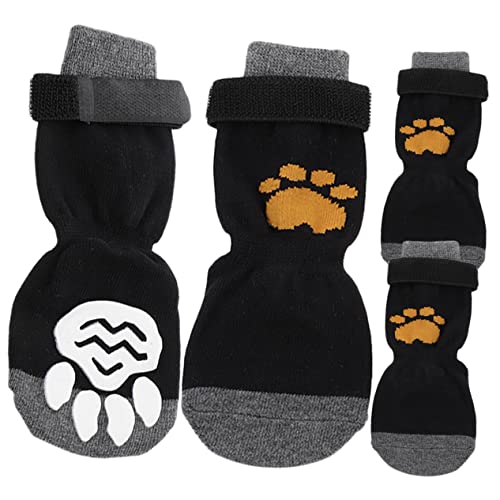 Toddmomy 4 Stück Haustier Hund Socken Baumwollsocke für Haustiere waschbare Socken aus Baumwolle pfotenschutz für Hunde hundesocken waschbarer Pfotenschutz waschbare Haustiersocken von Toddmomy