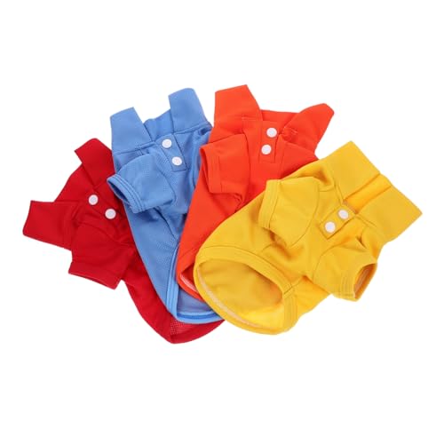 Toddmomy 4 Stück Haustier-Hunde-T-Shirt Dackel Welpe Dog Clothes for small Dogs hundemantel Dog Coat Dog Raincoat hundeausstattung Heimtierbedarf Hundehemden Bequeme Hundekleidung Baumwolle von Toddmomy