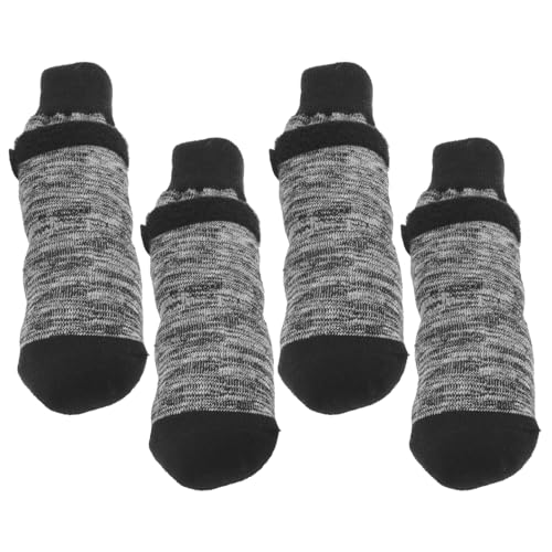 Toddmomy 4 Stück Haustier socken Hund für Pfoten Kauer Welpe Schuhe für hundepfoten hundesocken Dog Socks Socken für Hund entzückende Pfotenschützer Reine Baumwolle Black von Toddmomy