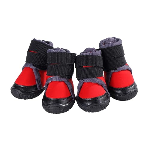 Toddmomy 4 Stück Haustier warm Welpe Katze Winterstiefel Schuhbodenschutz Hundestiefel hundeschuhe Protect paw Outdoor-Schuhe für Haustiere Haustierschuhe Sport Warme Schuhe Haustierzubehör von Toddmomy