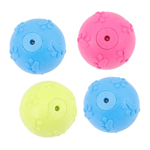 Toddmomy 4 Stück Kauspielzeug Plüschtiere Welpenspielzeug Futterautomat für Haustiere Interactive Dog Toys hundespielzeuge quietschender Hundeball Hundebälle für Aggressive Kauer von Toddmomy