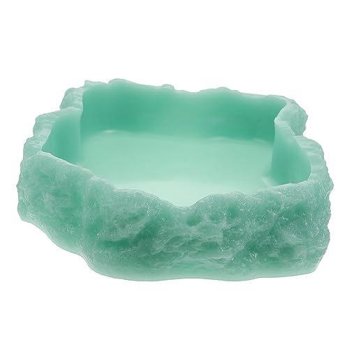 Toddmomy 4 Stück Leuchtende Wasserschale Eidechsenbecken Reptilien Eidechse Zubehör Futtermittel tierfutter wassercontainer Wasserschale für den Haushalt Fütterungszubehör Harz Light Green von Toddmomy