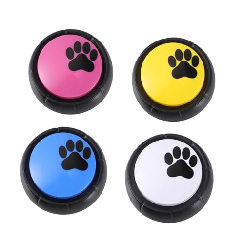 Toddmomy 4 Stück Pet-Training-Schaltfläche Hunde-Trainingsknopf Hunde-Kommunikationsknopf Spielzeug für Haustiere im Freien Hund spricht Taste Spielzeuge Exquisite Spielsachen für Haustiere von Toddmomy