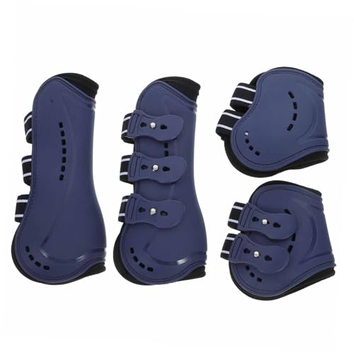 Toddmomy 4 Stück Pferdebeinstiefel Pferdeleggings Trainingsstiefel für Pferde Sehnenschoner für Pferde Pferdebeinschutzstiefel Beinschützer für Pferde Pferdestiefel vorne und hinten Pu von Toddmomy