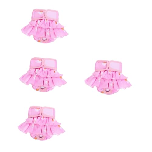 Toddmomy 4 Stück Physiologische Hosen Für Haustiere Kostüm Outfits Windel Slips Höschen Für Hunde Windeln Für Hunde Hygiene Höschen Für Hunde Hundewindeln Für Damen Rosa Hotpants von Toddmomy