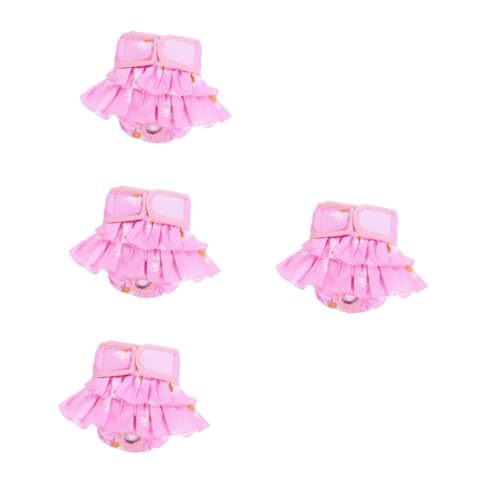 Toddmomy 4 Stück Physiologische Hosen Für Haustiere Kostüm Slip Outfits Welpenwindeln Hygienehose Für Hunde Hosen Für Die Hundeperiode Hundehose Drucken Rosa Baumwolle Warme Hose von Toddmomy