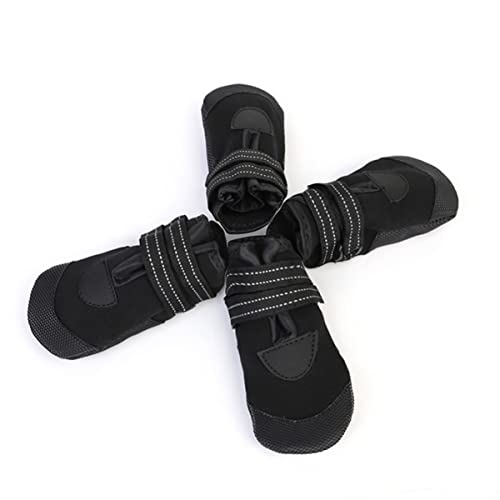 Toddmomy 4 Stück Wanderschuhe Für Haustiere Hundeschuhe Warme Haustierstiefel wasserdichte Hundestiefel Hunde Haustiere Stiefel Black von Toddmomy