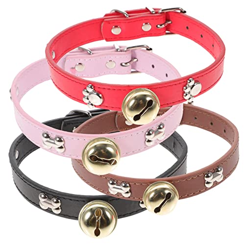 Toddmomy 4 Stück Ziegenhalsband abreißbares Hundehalsband Pferdehalfter Vieh Zubehör Glocke Hundehalsband Welpenhalsband Halsband für Schafe Schafhalsband Wurfkragen Tierhaltungsbedarf Pu von Toddmomy