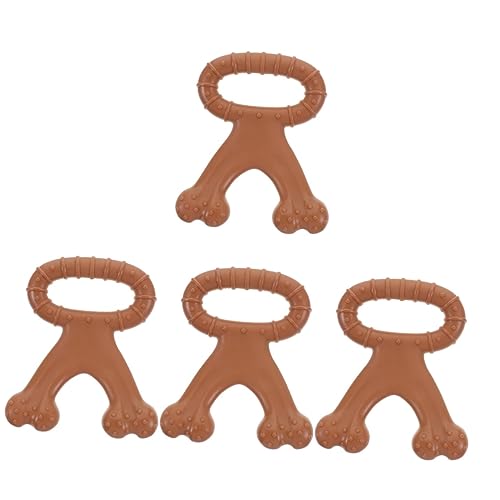 Toddmomy 4 Stück großes Hundespielzeug Interactive Dog Toys Hunde spielsachen für große Hunde Backenzahn Hundebett -Schaufel-Offizier Hundebiss Zubehör Nylon von Toddmomy