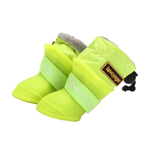 Toddmomy 4 Stück wasserdichte Regenstiefel für Haustiere Wasserschuhe für Hunde Hunde-PIPI-Pads Griffe hunderegenmantel hunderegenjacke rutschfeste Regenschuhe Haustier Stiefel Kieselgel von Toddmomy