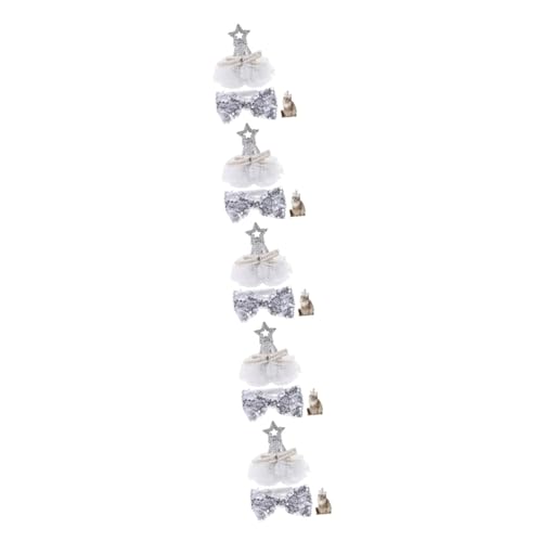 Toddmomy 5 Sätze Katzengeburtstagsmütze Tiara Für Mädchen Kleines Katzenhalsband Katzen-Partyhut Welpenhalsband Welpe Geburtstag Fliege Welpen-dekor Pailletten Baumwolle Polyester von Toddmomy