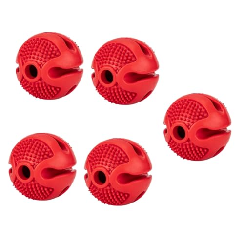 Toddmomy 5St Haustier undichter Ball Hundekauspielzeug Gummi Kauspielzeug für Hunde Interactive Dog Toys interaktives Spielzeug Spielzeuge Hundespielzeug Schnüffelball für Haustiere rot von Toddmomy