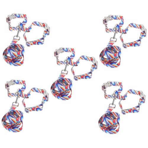 Toddmomy 5St Katze Hundeleine Katzengeschirr Hasenweste Geschirr Welpengeschirr Katzenleine im Freien Laufseil für Kätzchen draussen schmücken eingestellter Hals Gurt Suite von Toddmomy