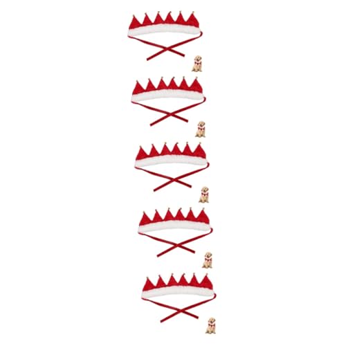 Toddmomy 5st Haustierhalsband Zu Weihnachten Weihnachtshalsbänder Für Welpen Für Hunde Welpen-Krawatten Feiertagsbandanas Für Haustiere Weihnachtsschal Für Haustiere Polyester von Toddmomy
