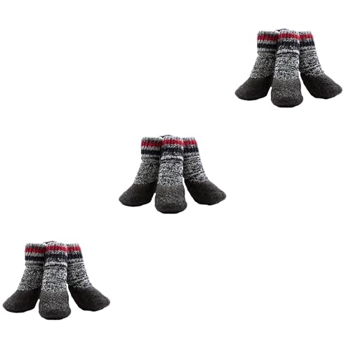 Toddmomy 6 Paare Haustiersocken Haustier Hund Baumwollsocken Hundegriff Bodenschoner wasserdichte Socken sockenschuhe rutschfeste Hundesocken Haustier Hund Socken Winter großer Hund Schutz von Toddmomy