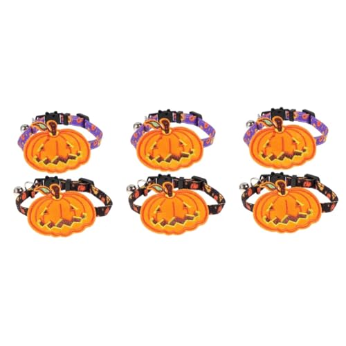 Toddmomy 6 STK Halsband für Hunde Halloween Theme Halloween Decorations Halsketten eine Halskette verstellbare Haustierhalskette Halloween-Haustierhalsbänder Haustier Hund von Toddmomy