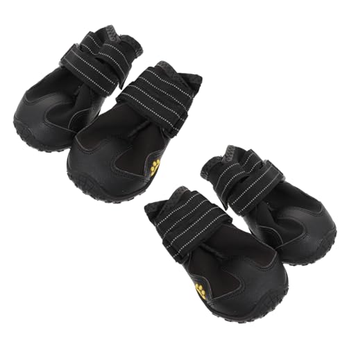 Toddmomy 8 STK Stiefel Für Haustierhunde Schwarze Schuhe Schwimmschuhe Für Hunde Hundestiefel Winter Einfaches Anziehen Der Hundeschuhe Schädel-hundepullover Schneestiefel Pfote Großer Hund von Toddmomy