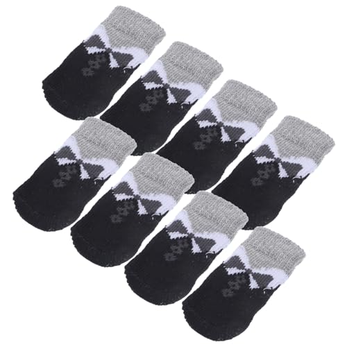 Toddmomy 8 STK Haustier Socken Hundepfote Welpenschuhe Anti-rutsch-socken Für Haustiere Hund Gestrickte Socken Pfote Hundesocken Hund Füße Schutz rutschfeste Hundesocken Polyester von Toddmomy