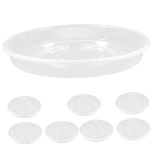 Toddmomy 8Stücke Transparente Pet Pflanzuntersetzer Für Innen Und Außenpflanzen Runde Blumentopf Tabletts Wasserablauf Tray Für Blumen Und Pflanzentöpfe von Toddmomy