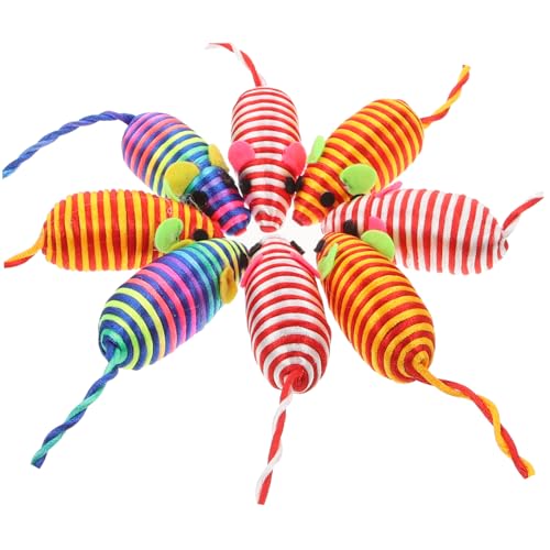 Toddmomy 8st Katzenspielzeug Katze Plüsch Katzenkratzer Kätzchen Katzenminze Bälle Katze Kauert Laufrad Für Katzen Spielzeugkatze Katzenzubehör Colorful Baumwollseil von Toddmomy