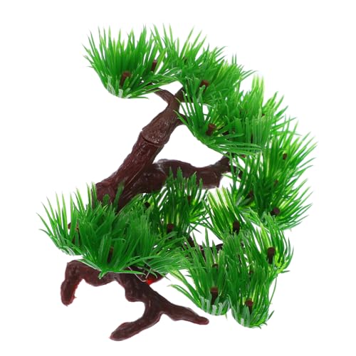 Toddmomy Aquarienverzierung Luft Bausatz Aquarium künstlich Teich Baum Artificial Tree Artificial Bonsai Tree aquarienpflanzen Bonsai-Ornament Aquariendekoration Landschaftszubehör Green von Toddmomy