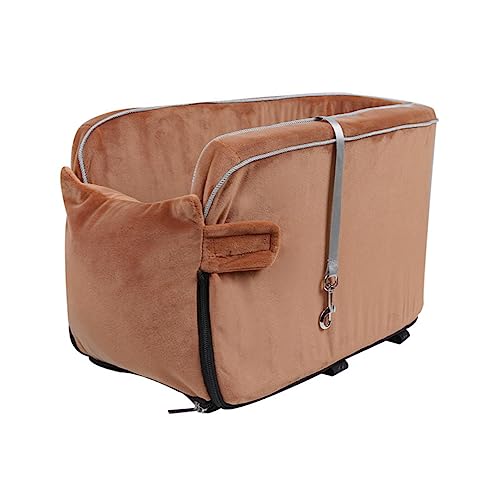 Toddmomy Auto Haustierbett Autositze Für Hunde Hundeautositze Für Die Reise Waschbares Hundeautobett Reisebett Für Haustiere Autositz Für Haustiere Auto Light Brown Stoff von Toddmomy