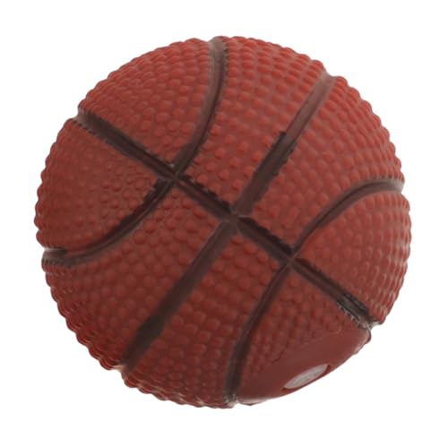 Toddmomy Basketball-Ball, Quietschendes Hundespielzeug, Basketball-förmiges Kauspielzeug, Quietschendes Kauspielzeug, Interaktiver Hüpfball Für Hunde, Zum Training, Spielen, Für Welpen, von Toddmomy