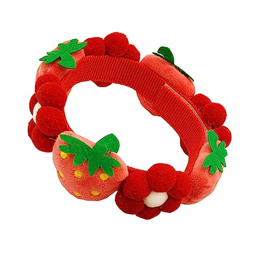 Toddmomy Strawberry Collar Modisches Hundehalsband für Festliche Anlässe Partys von Toddmomy