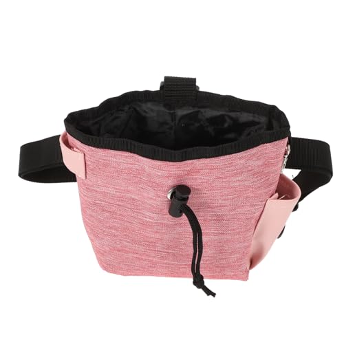 Toddmomy Gürteltasche Für Das Hundetraining Welpe Haustier-Snack-gürteltasche Tragbare Hundefuttertasche Tasche Behandeln Leckerli-Tasche Für Haustiere Paket Hundefutter Rosa Oxford-Stoff von Toddmomy