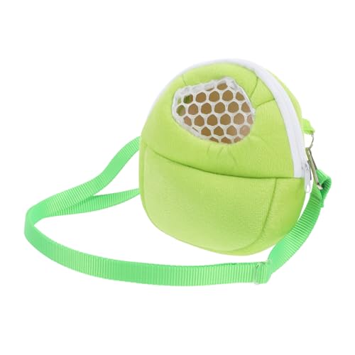 Toddmomy Hamster-tüte Zum Mitnehmen Meerschweinchen Tasche Tragbarer Hamsterhalter Reise Hamster Trage Hamster Tragekäfig Atmungsaktive Hasentrage Hasen-Tragetasche Samt Light Green von Toddmomy