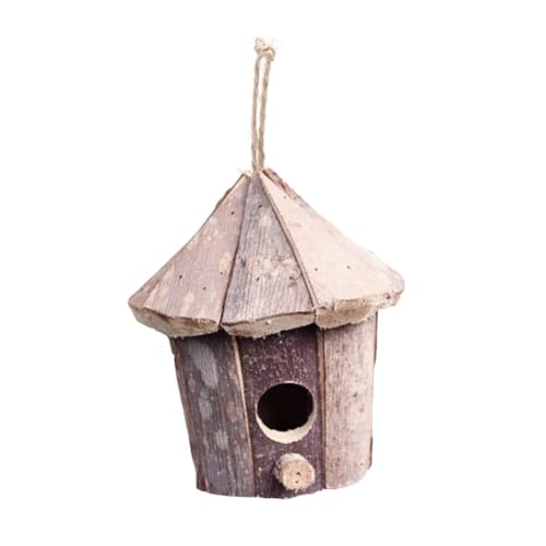 Toddmomy Handgefertigtes Vogelhaus Für Haustier Vögel Hängendes Nest Dekoration Für Zuhause Naturholz Ideal Für Garten Und Innenräume von Toddmomy