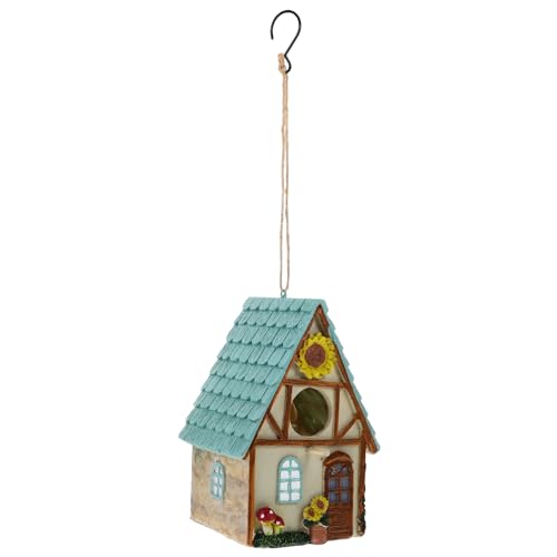 Toddmomy Hanging Bird House Pendant Antique Wooden Birdhouse Pendant Hanging Decorative Resin Bird House for Birdhouse Porch Patio Patio Decoration von Toddmomy