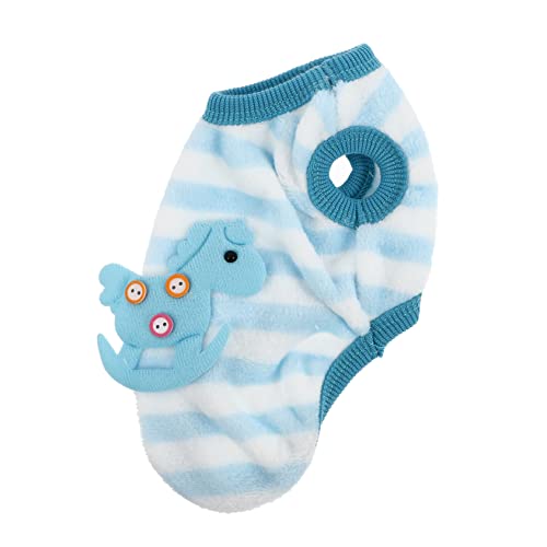 Toddmomy Hasenweste Haustier-Hamster-Pullover Schweinekleidung Hamsterbettwäsche Kleintierbekleidung Haustier-katzenbekleidung Haustier Mäntel Kaninchenfutter Blue Korallenvlies von Toddmomy