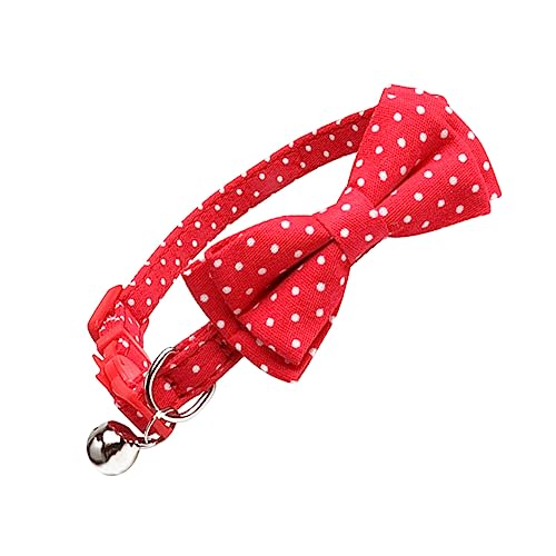 Toddmomy Elegantes Haustierhalsband mit Fliege für Hunde und Katzen Glocke Modisches Schleifen-Accessoire Aus Weichem Stoff für Hunde und Katzen von Toddmomy