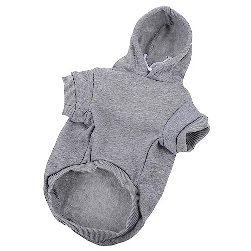 Toddmomy Haustier-Hoodie Haustierbekleidung Hundekleidung Hund verkleiden Kleidung Regenmantel für Hund Dackel Mantel Haube Haustierkostü aus Polyester bequemer Hoodie für Haustiere Grey von Toddmomy