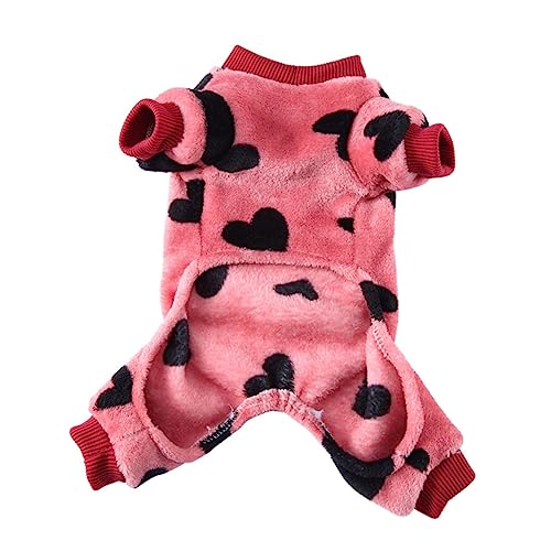 Toddmomy Haustier-Pyjama Hundeshampoo Hundekostüme Bühnenhundekostüm Pufferjacke für Hunde hundemantel Dog Raincoat Haustierkleidung geschmeidiger Warmer Pyjama für Haustiere Polyester Rosa von Toddmomy