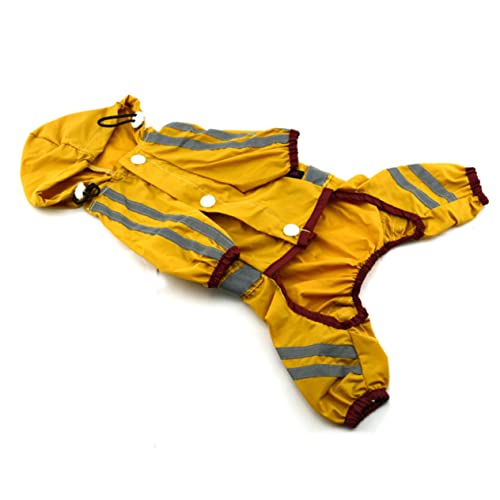 Toddmomy Haustier Regen Slicker Hundejacken für kleine Hunde Welpenträger Hundemäntel Zwinger Katzenhütte hunderegenmantel Dog rain Jacket Hund Regen Slicker Regenjacke für Haustiere Yellow von Toddmomy